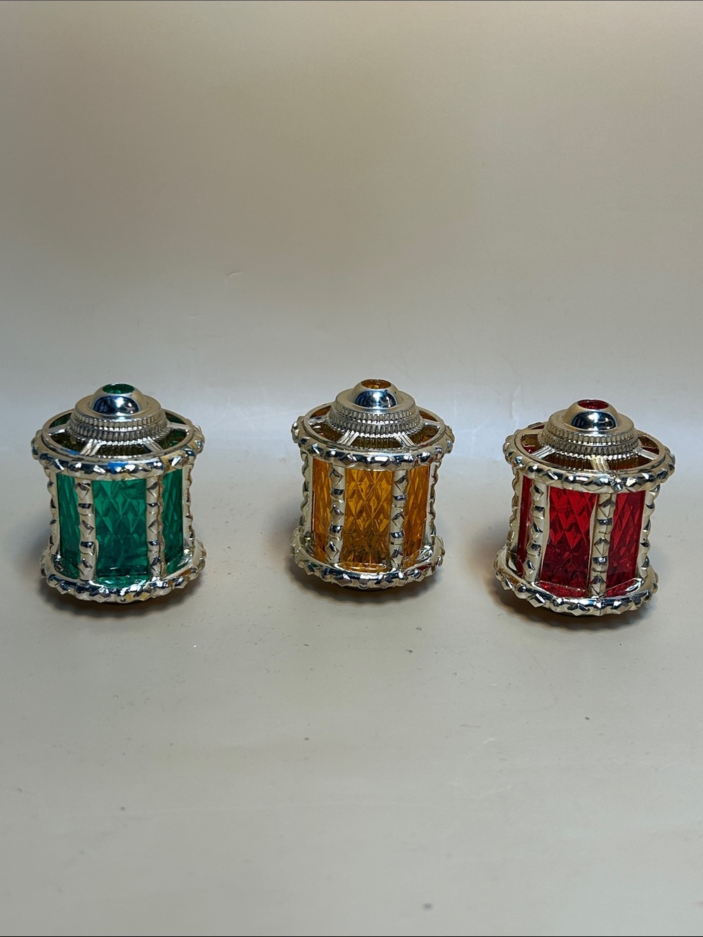 3 x Vintage PIFCO Victorian Lantern Christmas Light SHADES ONLY
